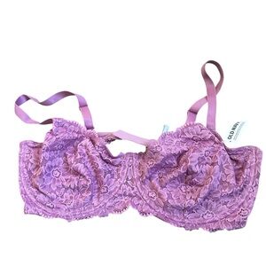 Old Navy Women's Lavender Lace Bra 44c